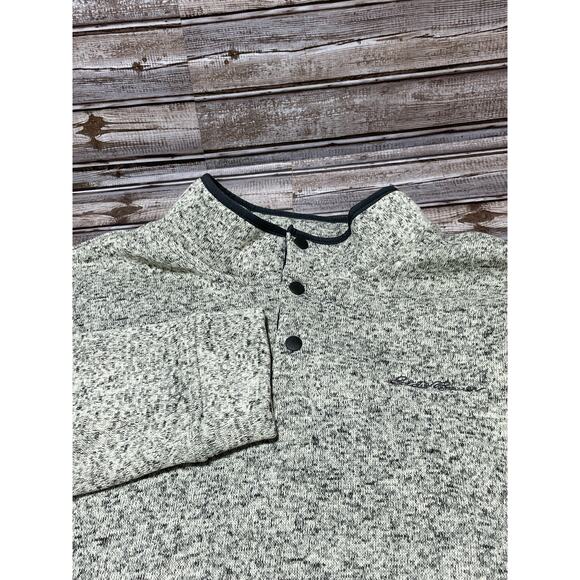 Eddie‎ Bauer Men’s 1/4 Button Sweater Pullover Heather Size XL NWOT - Picture 1 of 6